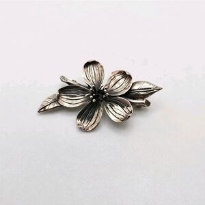 Vintage Hand & Hammer Sterling Silver Apple Blossom Brooch Silver Garden